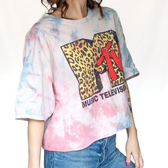 MTV • Medium/Large • Cropped T-Shirt • Tie-dye - Picture 3 of 11